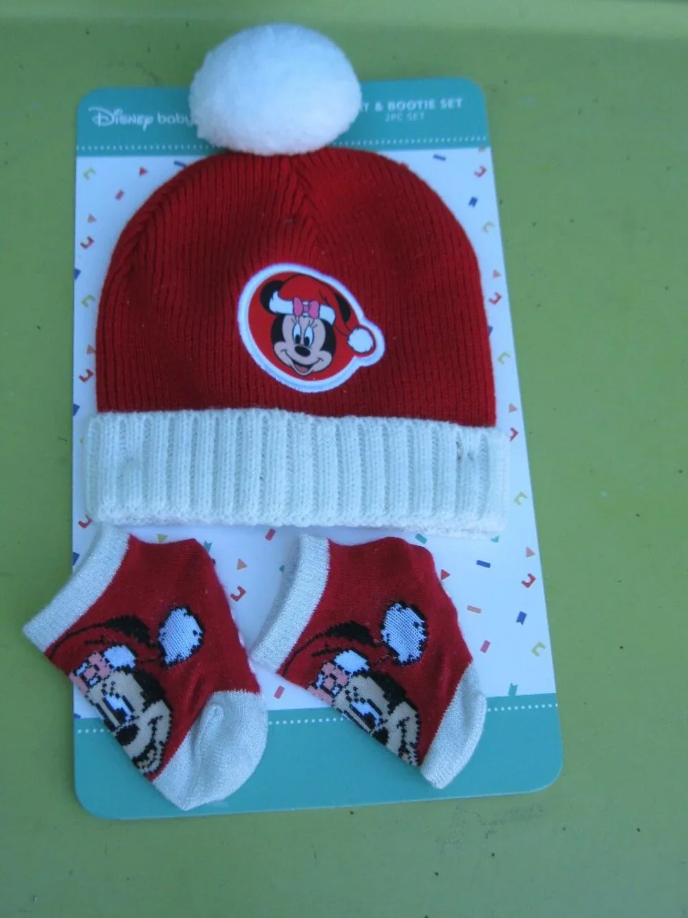 Disney Baby Hat And Booties NWT